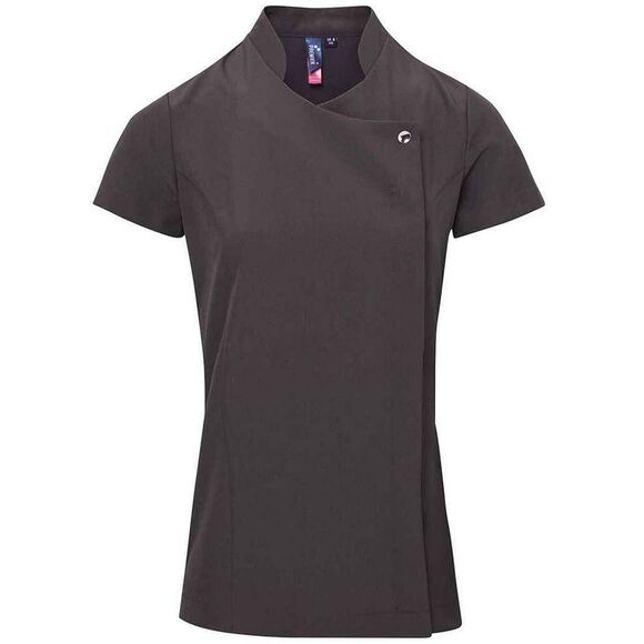 Premier Womens/Ladies Blossom Short Sleeve Tunic / Dark Grey - Picture 1 of 4